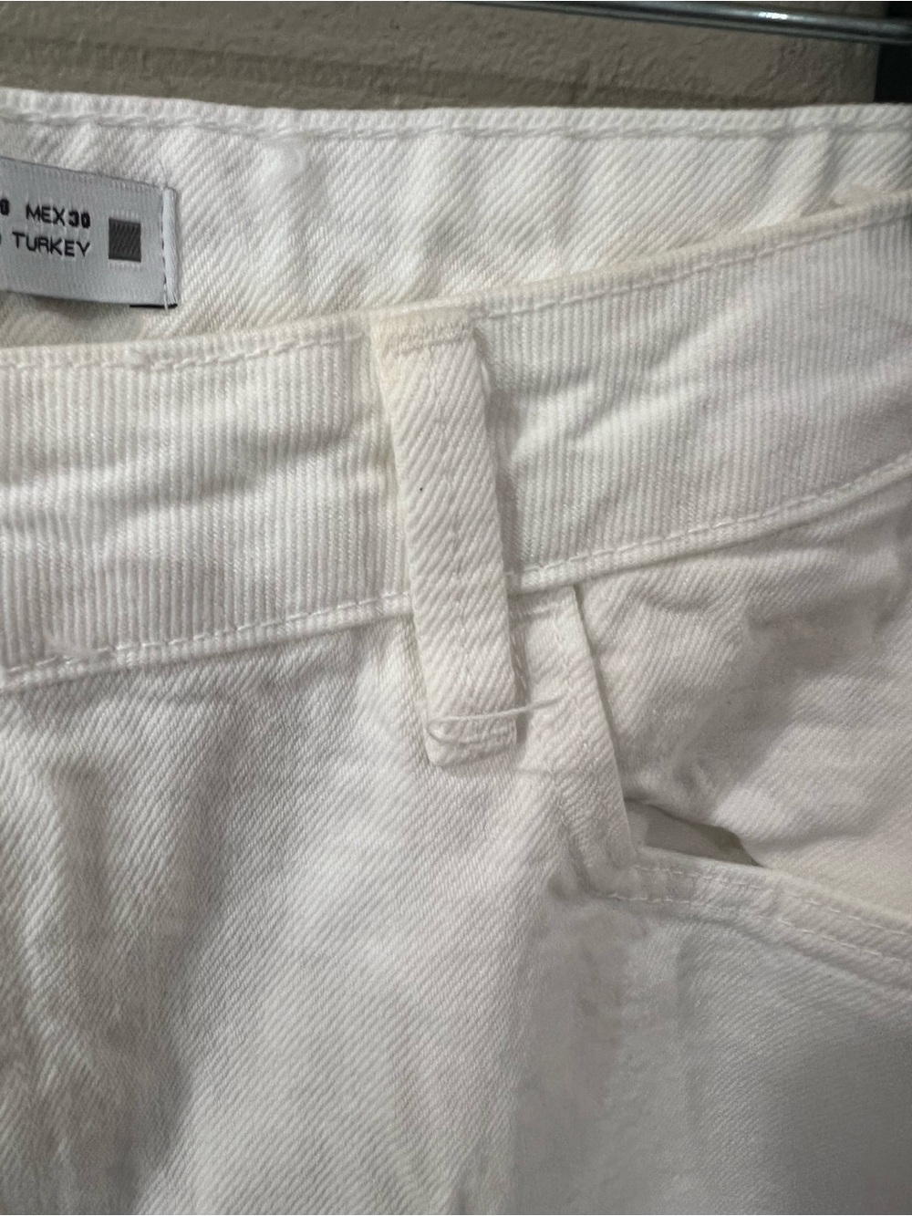 Zara White Crop Wide Leg Front Seam Jeans Size 8 - Picture 5 of 13